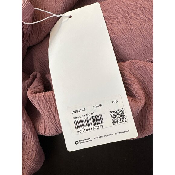 NEW Lululemon Vinyasa Scarf Spanish Rose Gold Crinkle Textured Customizable OS - Picture 11 of 11